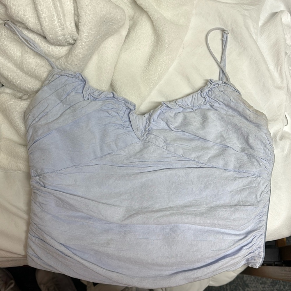 Zara blue rouched top 🩵